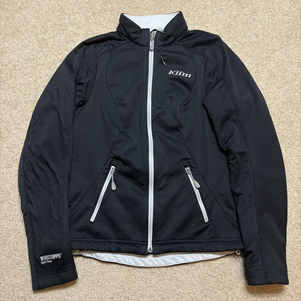 Klim Whistler Jacket Womens Small‎ Black Windstopper Soft Shell Motorcycle